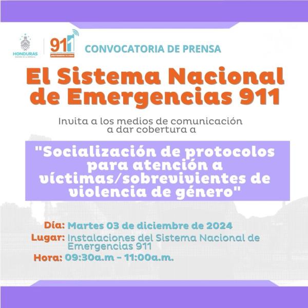 911: Socialización de Protocolos para atención a víctimas / sobrevivientes de violencia de género 