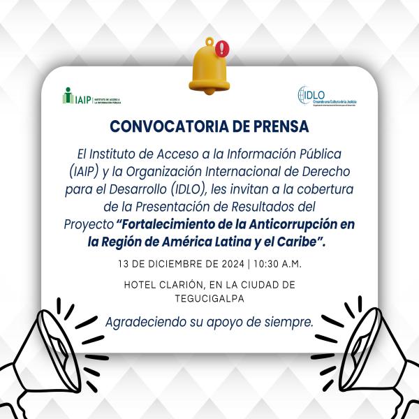 Presentación de Resultados del Proyecto “Fortalecimiento de la Anticorrupción en la Región de América Latina y el Caribe”