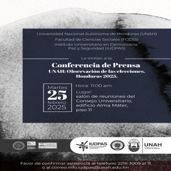  Conferencia de Prensa "UNAH: Observación de las Elecciones, Honduras, 2025"