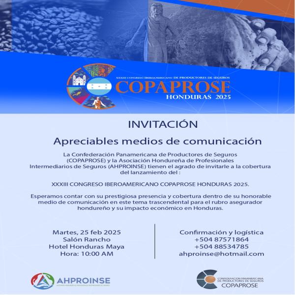 Lanzamiento del XXXIII Congreso Iberoamericano COPAPROSE Honduras 2025 