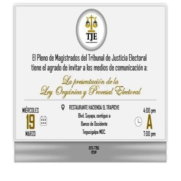 TJE: Presentación de la Ley Orgánica y Procesal Electoral 