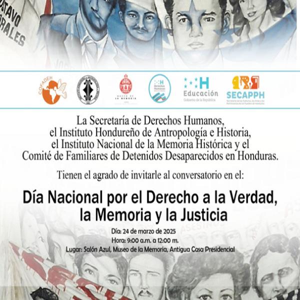 Conversatorio: Día Nacional por el derecho a la verdad, memoria y justicia 