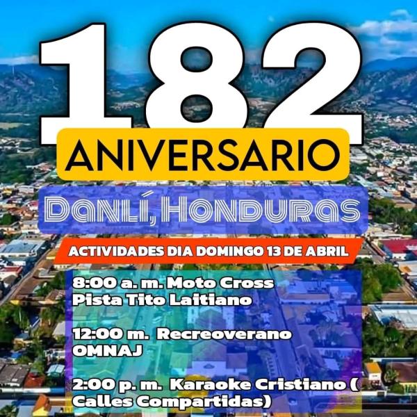 Celebración del 182 aniversario de Danlí, El Paraíso 