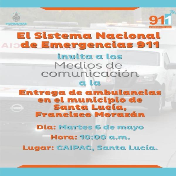 911: Entrega de ambulancias en Santa Lucia – FM 