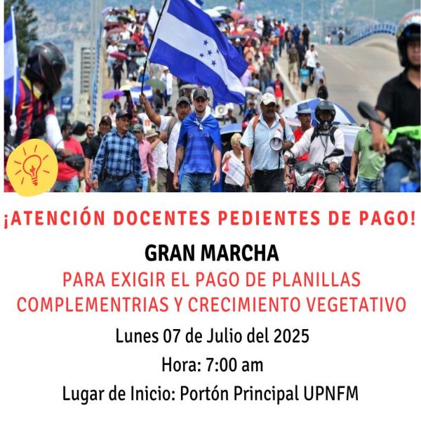Movilización: Docentes Pendientes de Pago