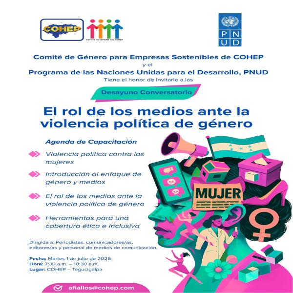 Desayuno conversatorio: El rol de los medios ante la violencia política de género 