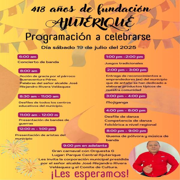 418 años de fundación de Ajuterique, Comayagua 