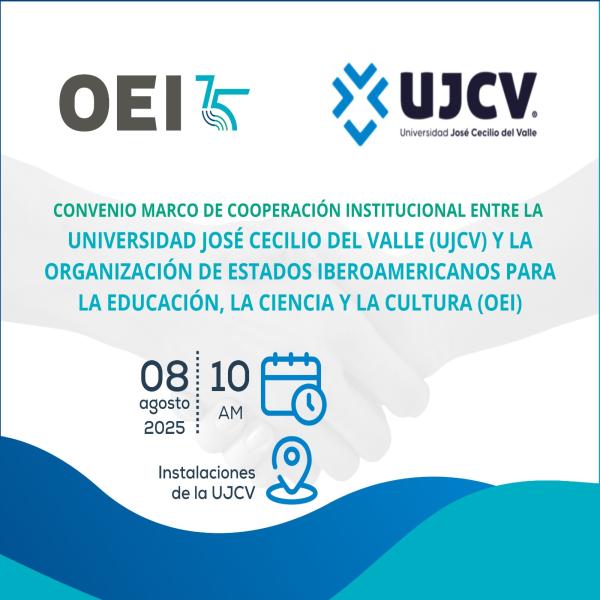 Firma de Convenio Marco de Cooperación Institucional entre la UJCV y la OEI 