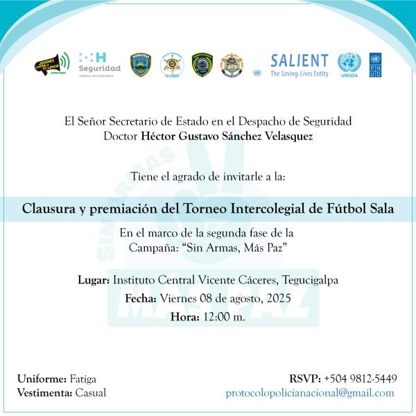 Clausura y premiación del Torneo Intercolegial de Fútbol Sala 