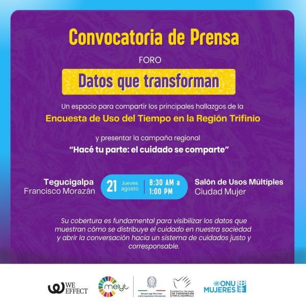 Foro “Datos que transforman” presentaremos por primera vez estos hallazgos y lanzaremos la campaña regional: Hacé tu parte: el cuidado se comparte