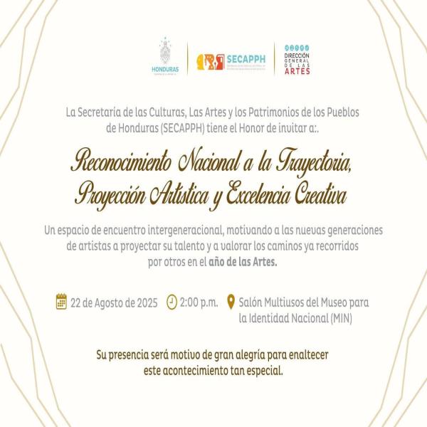 SECAPPH: Reconocimiento Nacional a la Trayectoria, Proyección Artística y Excelencia Creativa 