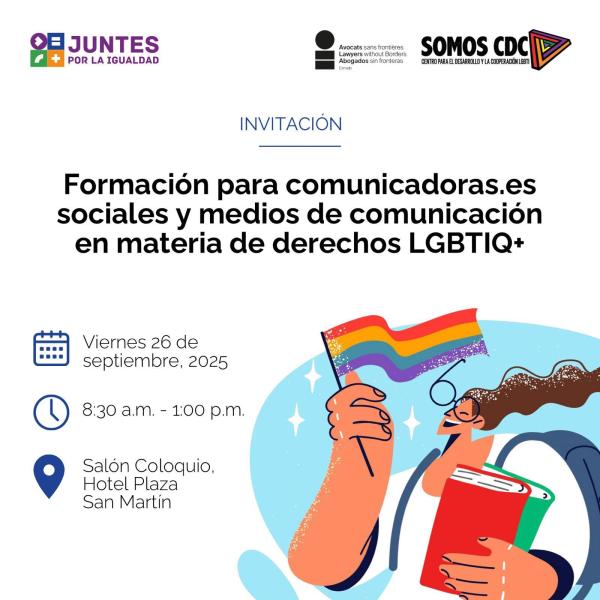 Formación para comunicadoras.es sociales y medios de comunicación en materia de derechos LGBTIQ+