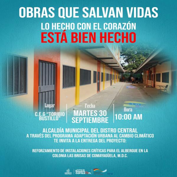 AMDC: Inauguración del albergue en la colonia Las Brisas de Comayagüela