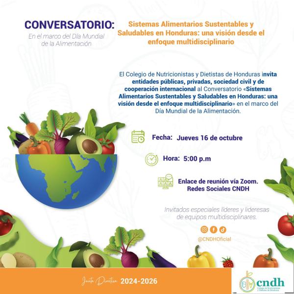 Conversatorio “Sistemas Alimentarios Sustentables y Saludables en Honduras: una visión desde el enfoque multidisciplinario”