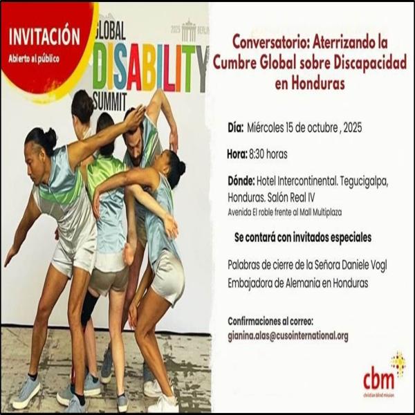 Conversatorio: “Aterrizando la Cumbre Global sobre Discapacidad (GDS Berlín 2025) en Honduras”