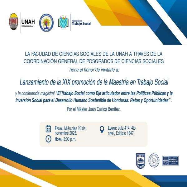 Lanzamiento de la XIX Promoción de la Maestría en Trabajo Social
