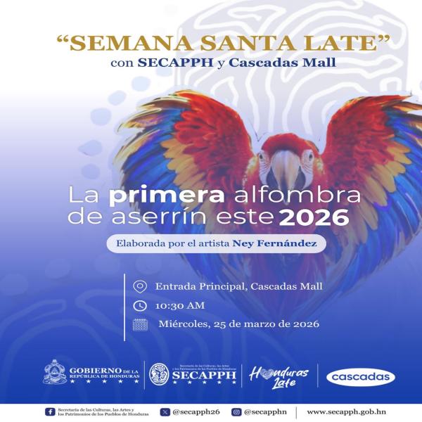 Inauguración de la Semana Santa con la primera alfombra de aserrín