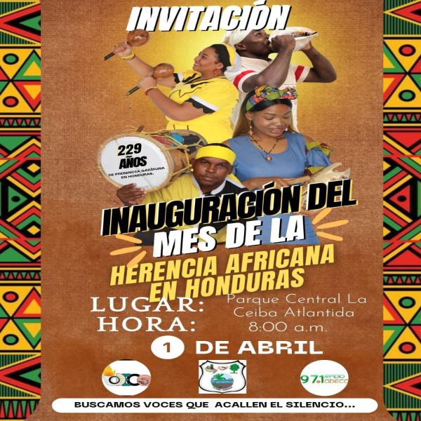Inauguración del Mes de la Herencia Africana en Honduras