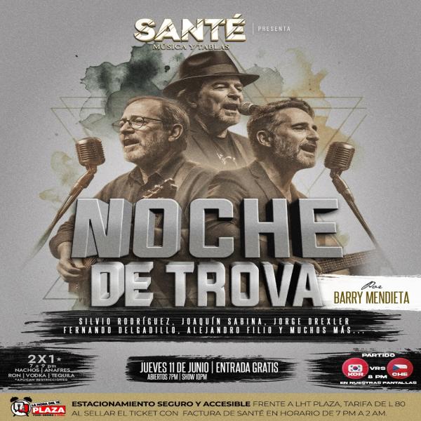 Una noche bohemia, con trova, fútbol y buenas promociones