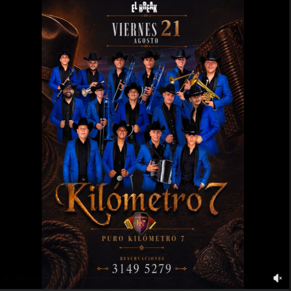 Una noche de pura banda norteña con Kilómetro 7 